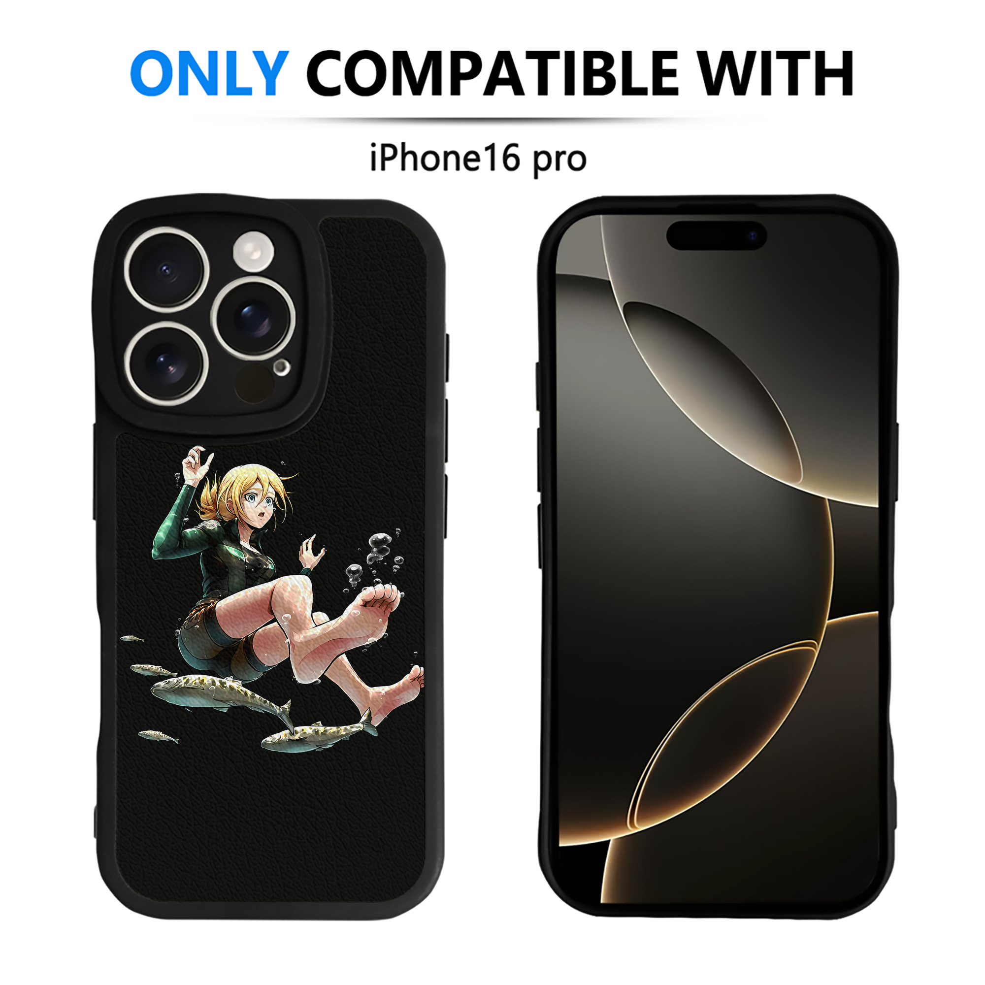 （画像用） 進撃の巨人 クリスタ·レンズ Attack on Titan Christa Lenz 【iPhone 16シリーズ対応】シリコンスマホケース（レザー調） 材質：シリコン